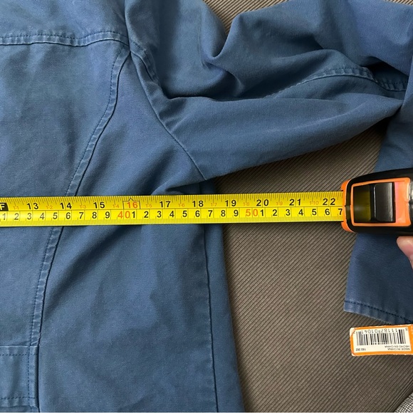 LL Bean Jacket Barn Chore Field Coat Corduroy Tipped Flannel Lined Blue Women M - Picture 6 of 9